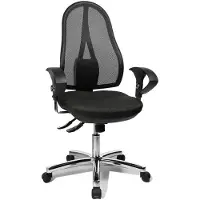 Topstar Bürostuhl Open Point SY Deluxe, OP290U G22 Stoff anthrazit, Gestell chrom