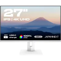 Japannext Monitor Weiß 27" IPS 4K UHD (3840x2160) JN-IPS27UHDR-C65W-HSP-W