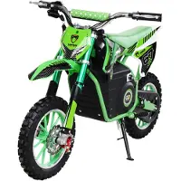 Actionbikes Motors Kinder Crossbike Viper | Elektro Motorrad - 1000 Watt - Bis 24 km/h - Motorcrossbike - Pocketbike - Dirt Bike - Drosselbar (Grün)