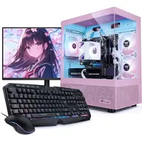 Kiebel.de PC Set Gaming mit 27 Zoll TFT Zindarella V AMD Ryzen 7 5700X, 32GB DDR4, NVIDIA RTX 5050 8 GB, 1TB SSD, WLAN, Windows 11, Komplettsystem Gaming