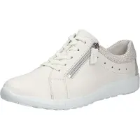 Waldlaufer K-Ira 634002-496 Halbschuh, Damen, Leder, Perl Sand/Lightgold - Damenschuhe Bequeme Schnürschuhe, Beige, leder (hirsch/pino fume)