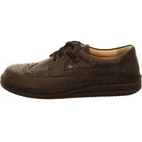 Finn Comfort , York, Herren, Schnürer, Schwarz, Leder, NEU - Herrenschuhe Sneaker / Schnürschuh, Schwarz