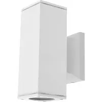 Aigostar LED Fassadenleuchte Wandleuchte Eckig mit GU10 Fassung IP65 in weiß 2 Flammig mit Leuchtmittel Neutralweiß