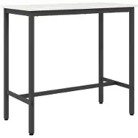 vidaXL Tisch Weiß 100 x 50 x 91 cm Ingenieure Holz und Stahl