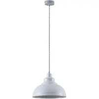 LINDBY Pendelleuchte Albertine, weiß, Metall, Ø 29 cm, E27
