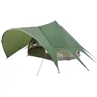vidaXL Teepee Zelt für 5 Personen 5 Personen Grün und Grau
