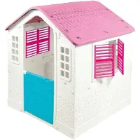 DOLU Gartenhaus für Kinder, weiß und rosa