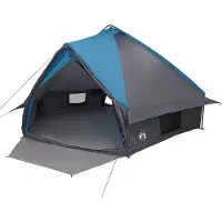 vidaXL Teepee Zelt für 10 Personen 10 Personen Blau und Grau