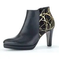 Gabor Stiefelette schwarz/gold 36
