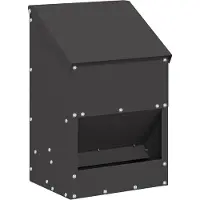 vidaXL Hühnerfütterer Schwarz 21 x 16 x 33 cm 3 kg Kaltgewalzter Stahl