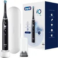 Oral-B iO Serie 6, Erwachsener, Vibrierende Zahnbürste, Schwarz, Rund, Akku, Integrierte Batterie