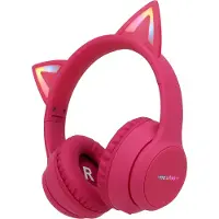 IMoshion Kabellose Kinderkopfhörer LED Light Cat Ear - Dezibelbegrenzer - Mit AUX-Kabel - Hot Pink