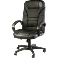 Dmora Bürostuhl Dcelik, Präsidentensessel mit Armlehnen, Ergonomischer Bürostuhl, 70x65h103/114 cm, Schwarz