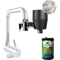 RIVA rivaALVA-S Viva EM Wasserfilter am Wasserhahn mit EM Keramik - Schwarz