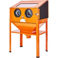Vevor 60-Gallonen-Sandstrahlkabine, 40–120 PSI Sandstrahlkabine mit Ständer, robuster Stahl-Sandstrahler mit Strahlpistole und 4 Keramikdüsen für die Entfernung von Farbe, Flecken und Rost