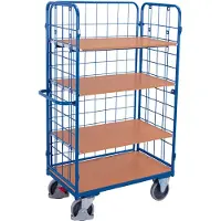Cordes Paket-Dreiwandwagen hoch mit 4 Böden 500 kg Typ XL + EasySTOP