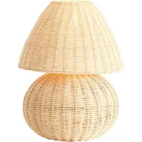 Light & Living - tischlampe - Mavon - natürlich - rattan - Ø 28cm - E27 - 1898084