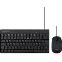 Perixx PERIDUO-212 USB Keyboard and mouse set German, QWERTZ Black, Red
