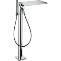 Hansgrohe Einhebel-Wannenmischer AXOR MASSAUD DN 15, bodenstehend brushed nickel brushed nickel