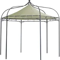 Degamo Pavillon Gartenpavillon MODENA 6-eckig 320cm, Stahl schwarz, wasserdicht
