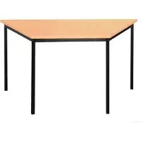 LÜLLMANN Trapeztisch, 750 x 1400 x 700 mm, tiefschwarz/buche