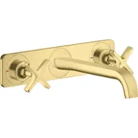 Hansgrohe Fertigset Axor Citterio E UP-3-Loch-Waschtischarmatur, A 220mm, Pl., brush. br