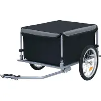 Prolenta Maison Exclusive - Fahrradanhänger Schwarz und Grau 65 kg