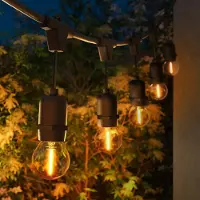 LEDVION LED Lichterkette Außen 5M IP65 E27 dimmbar 220-240V