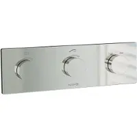 Kludi TRONIC / PUSHTRONIC elektronisches Unterputz-Thermostat, UP-Rohbau-Set mit Feinbau-Set, HotStop, 3830005-00, Farbe: Chrom