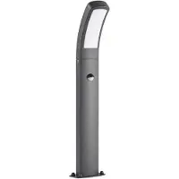 LINDBY LED-Sockelleuchte Moshe, 60 cm, anthrazit, Sensor Moshe, schwarz, Aluminium, Modern