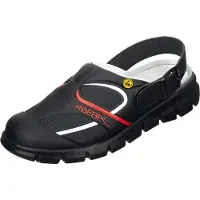 ABEBA ESD-Berufsschuhe Dynamic OB Clog schwarz/rot HACCP CE ESD SRC