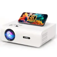 Strex Beamer - 1080P Full HD - 15000 Lumen - Drahtloses Streaming - WiFi - Bluetooth - Mini Beamer - Projektor