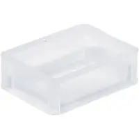 Proregal Transparenter Eurobehälter BasicLine mit geschlossenem Griff | HxBxT 7x15x20cm | 1,3 Liter | Eurobox, Transportbox, Transportbehälter