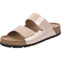 Rohde Damen Pantolette aus Leder mit weichem Memoryfußbett D.Soave 5413, Größe:40 EU, Farbe:Beige