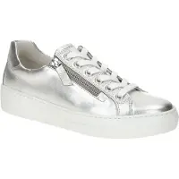 Gabor FLORENZ Damenschuhe - sportliche Schnür- Halbschuhe silber Freizeit NEU