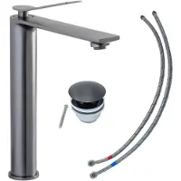 Schöner Wohnen Kollektion SCHÖNER WOHNEN-Kollektion Waschtischarmatur VIOLA L, Industrial, Wasserhahn geeignet für Aufsatzwaschbecken in Ihrem Bad