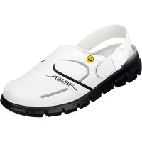 ABEBA Clog weiß/schwarz ESD - 48