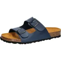 Lico Pantolette Bioline Platino marine mit Kork-Fußbett und verstellbaren Schnallen Größe 37