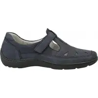 Waldlaufer 496510 191 217 Damen Komfort Spannenslipper Henni Blau, Blau, Gr. 6