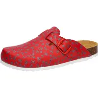 Lico Bioline Clog Print Damen Größe 39 mit Kork-Lederfußbett und verstellbarer Schnalle