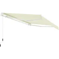 Jet-Line Markise Gelenkarmmarkise 3.95 x 2.5 m beige UV-Schutz Wasserbeständig Terrasse Balkon Garten