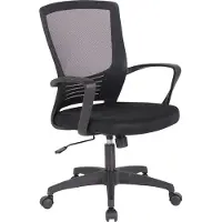 TPFLiving Bürostuhl Kamira mit Netzbezug schwarz/schwarz