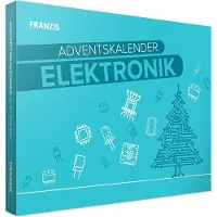 Franzis 67400 - Elektronik Adventskalender, 24 spannende Experimente rund um Elektronik, Komplettset mit Platine und Bauteilen, inkl. 31-seitigem Begleitbuch, Mehrfarbig