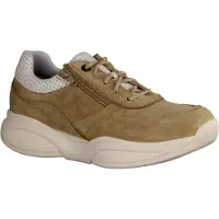 Xsensible SWX11 Damen Schnürer, bequem, White/Caramel, Leder, NEU - Damenschuhe Bequeme Schnürschuhe, Beige, leder