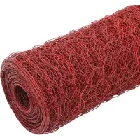 vidaXL Drahtzaun Stahl mit PVC-Beschichtung 25x1 m Rot