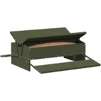 vidaXL Hühnertretfeeder Olive Grün 75 x 53 x 20,5 cm