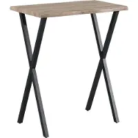 HTI Bartisch Alrik Baumkante, 3,8 cm MDF-Tischplatte, Metallgestell, 120x60x100 cm