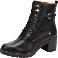 Pikolinos Damen Stiefelette Leder Schnürboot Schnalle Llanes W7H-8510, Größe:41 EU, Farbe:Schwarz
