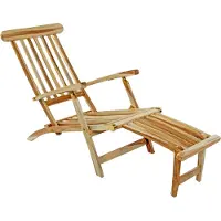 Sam Gartenliege klappbar Teakholz Deckchair 150 cm PUCCON