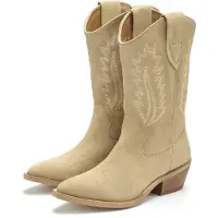 LASCANA Chelseaboots Stiefel, beige Größe 40